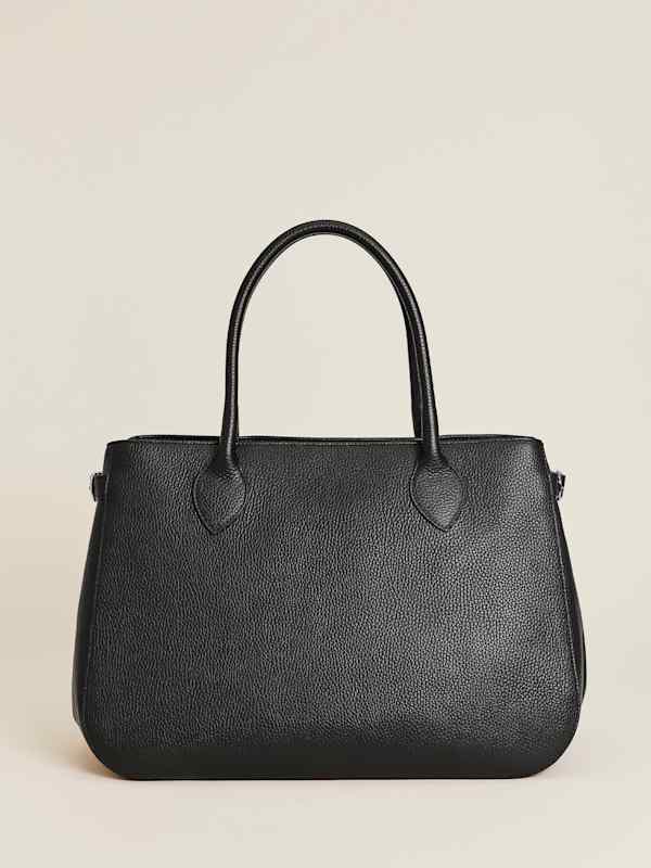 Oversized Patrizia Bag - Black Leather